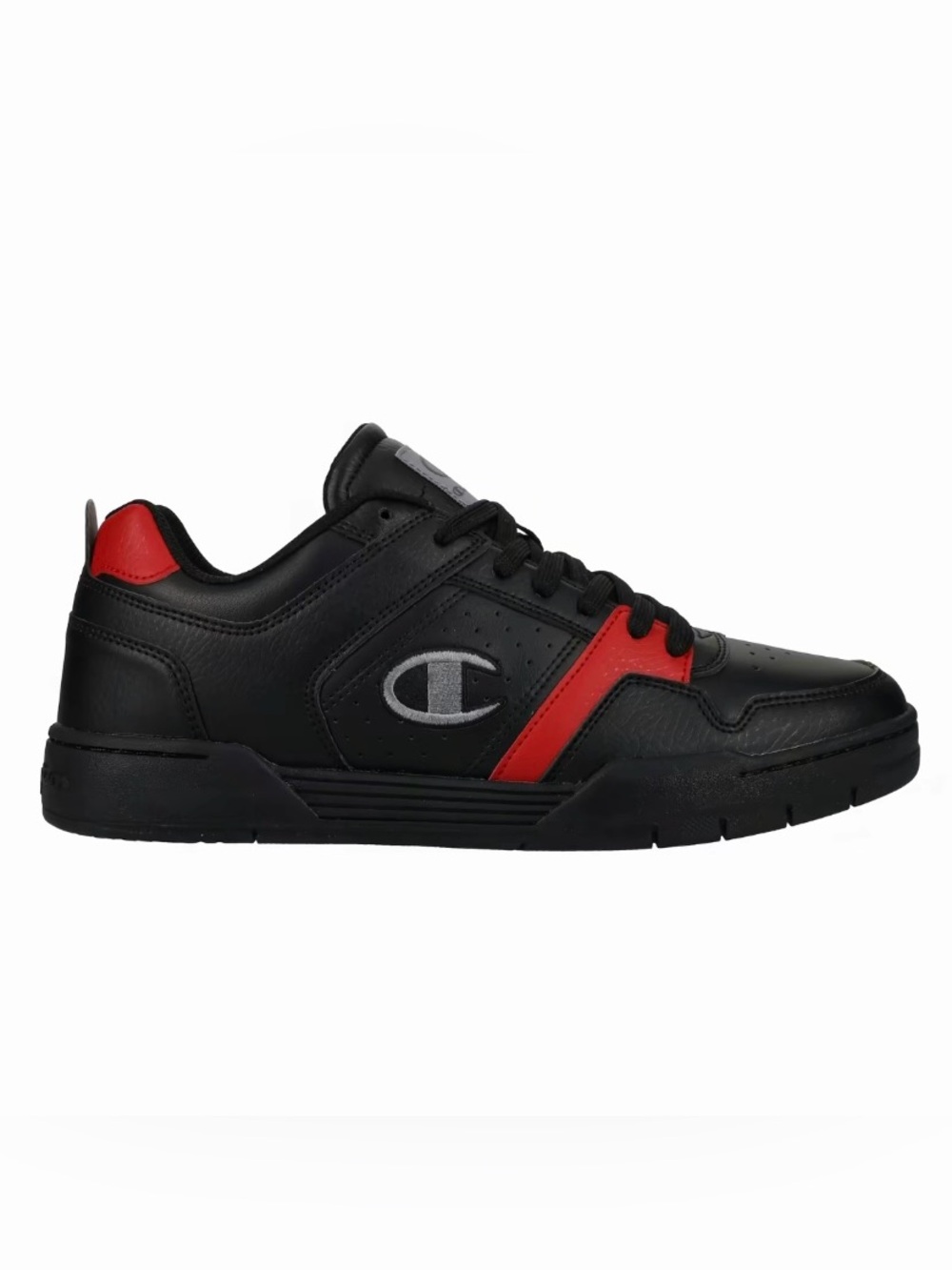 Champion Men's Black & Red Low-Top Athletic Sneaker